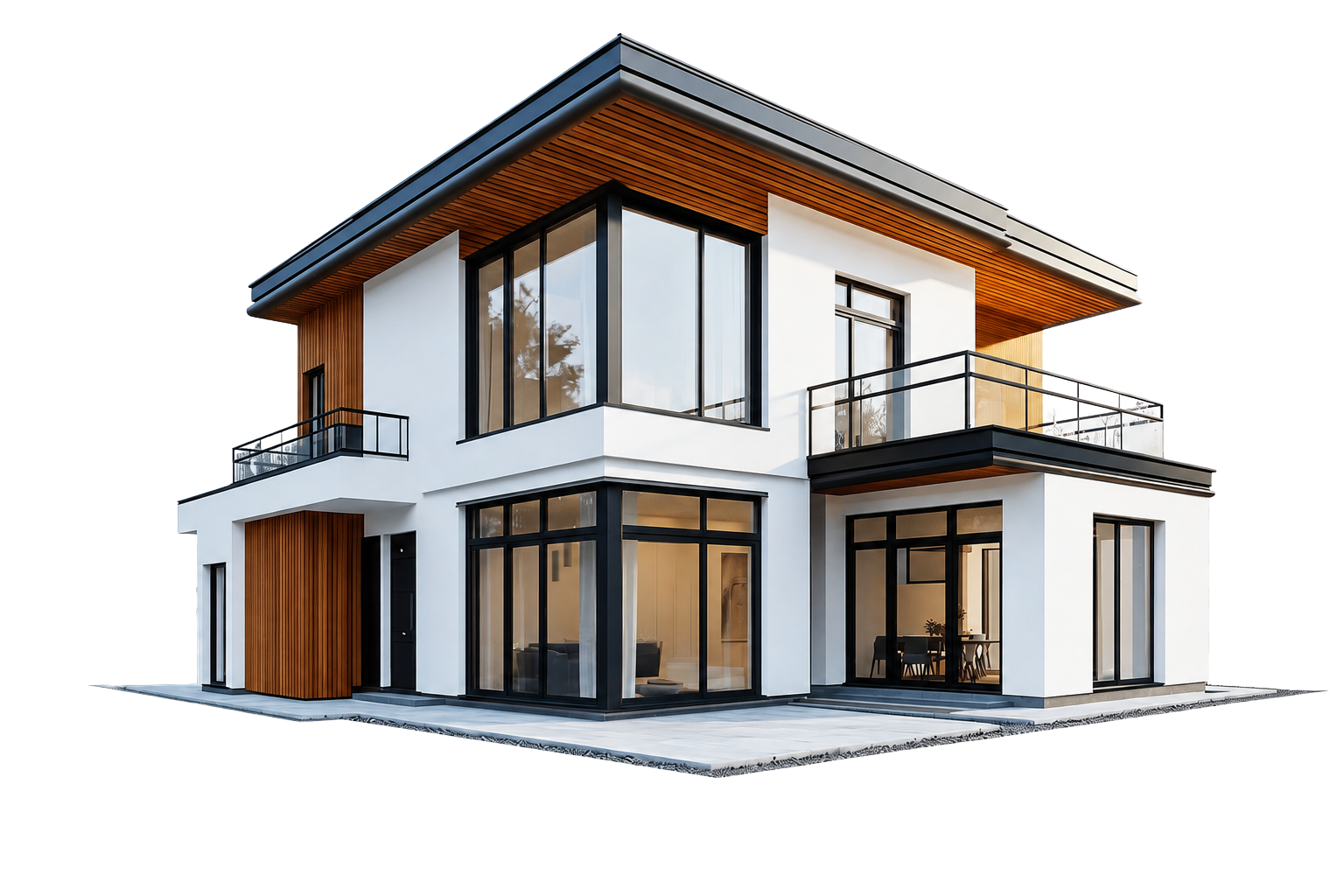 Modern house 3D illustration